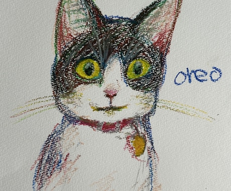 クレヨンでペットのイラストを描きます 優しい雰囲気でどこか癒される！ イメージ1