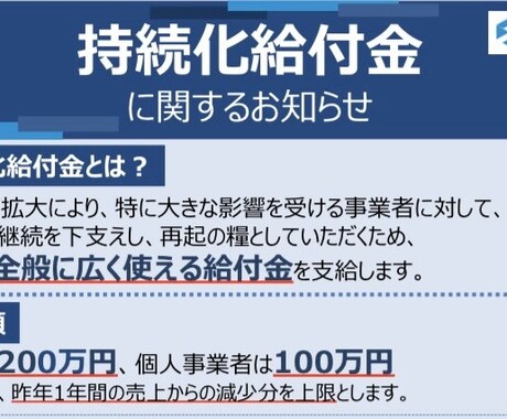 200万,100万！持続化給付金のサポートします 中小200万,個人100万上限！申請日までサポートします！ イメージ1