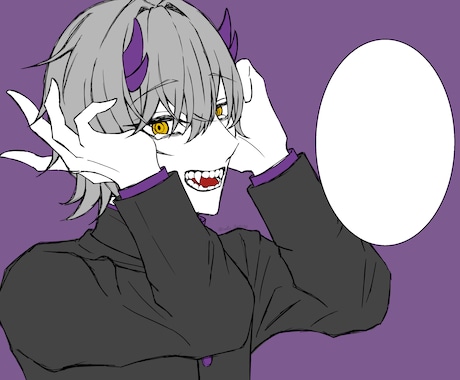 かっこいい線画系完全オーダーイラスト描きます SNS用アイコン、1枚絵対応可能！ イメージ2