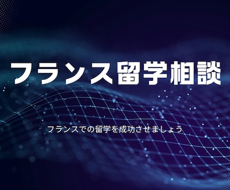 フランス修士留学の相談を承ります フランスで修士課程を終えた私と一緒に留学を実現させましょう! イメージ1