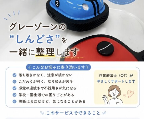 グレーゾーンの“しんどさ”を一緒に整理します ADHD•ASD•DCD傾向の“しんどさ”を整理します イメージ1