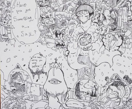 色紙イラスト（飾り用）を送付いたします 依頼者さんのお話をペンアートにします！ イメージ2