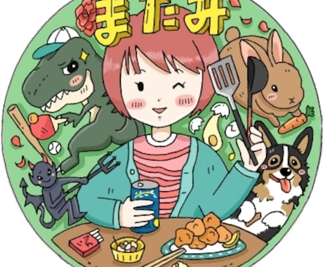 ゆるくて可愛い手書き風アイコン作成します あなたの好きを詰め込んだ可愛い手書き風アイコン♪ イメージ2