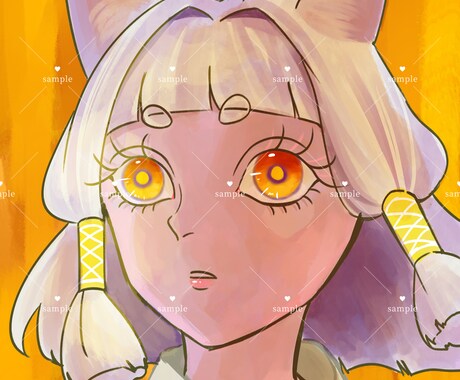 目を引く厚塗り風アイコン承ります 目力強めのミステリアスなアイコンを描きます。 イメージ2