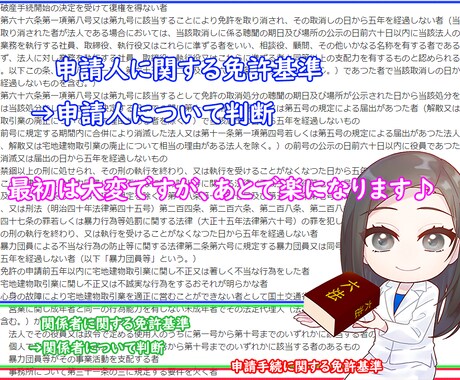 宅建士試験のテキスト（第2部：免許）を販売します 読み終えた頃には問題集も解けるようになっているはず！ イメージ1
