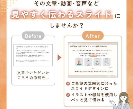 構成から丸投げOK！伝わるスライド資料作成します 講師クオリティで安心＊元保育士が情報整理から丁寧にサポート◎ イメージ2
