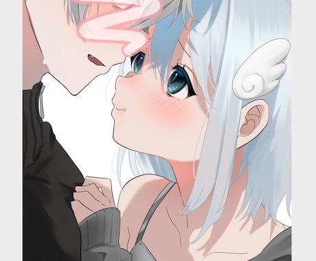 カップル、夢絵イラスト制作します 【初回割引実施中】テンプレート型イラストだから高品質で格安！ イメージ2