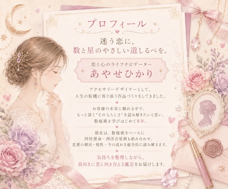 お試し価格★恋愛特化鑑定！幸せな恋愛を応援します 恋愛の悩み事、相性占い、運命の相手を数秘で読む イメージ2