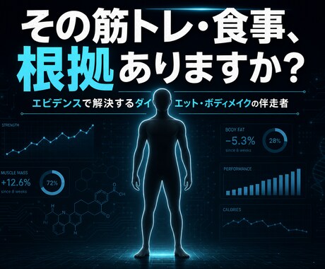 筋トレ×栄養の悩み根拠を持って解決します エビデンスで迷いを断つ、あなた専属の栄養コーチ イメージ1