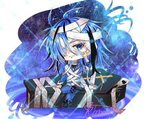 色鮮やかで繊細なミニキャラのイラストお描きします 美麗でかっこいい絵柄でミニキャラを制作いたします！ イメージ1