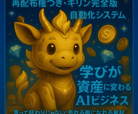 キリンくん完全版！自走で継続収益作ります 買って終わりじゃない、“売れる側”になれる教材！実践型モデル イメージ1