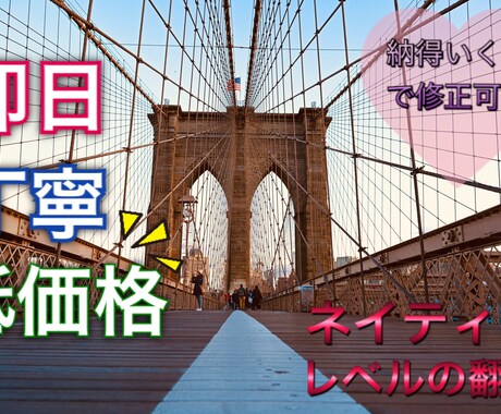 お手軽で即日！自然な英語で翻訳、英訳します スムーズでスピーディ、質の高い英翻訳を納得するまで提供します イメージ1