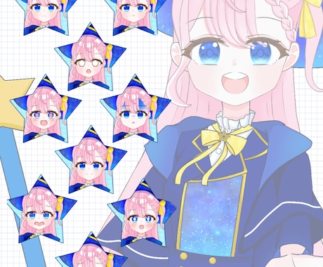 歌ってみたや、IRIAMに!かわいい立ち絵描きます デザイン持ち込みOK!最速10日で納品します。 イメージ2