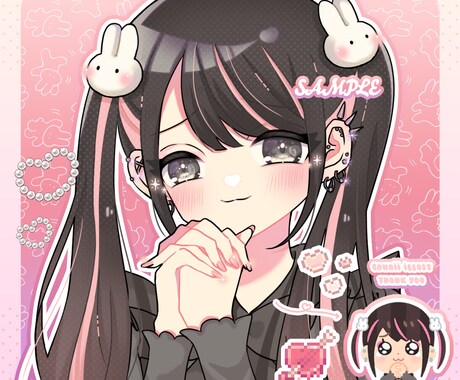 可愛い女の子、男の子のイラスト描きます SNSアイコン、サムネ、ヘッダー等の1枚絵描きます⁎⋆*﻿ イメージ2