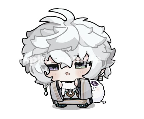 ミニキャラのアイコン作成します 約2頭身のもちもちかわいいミニキャラアイコン制作します！ イメージ1