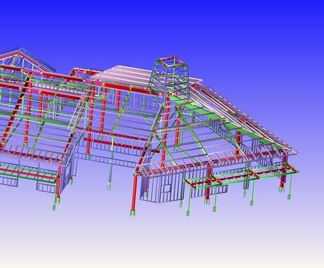 鉄骨施工図　リアル４にて作成します 施工図、積算、リアル４データのみ入力対応します。 イメージ2