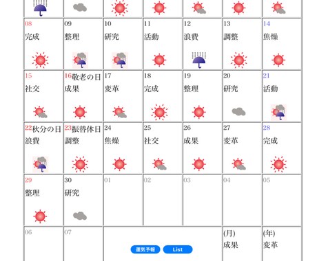 あなたの大事な運氣作成・年間運氣・月運氣ます 幸運のチャンスを逃がさない為に貴重・日々の運氣カレンダー✅ イメージ1