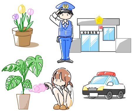 追加料金なし！ポップなカットイラストお描きします チラシ、HP、年賀状、その他印刷物のちょっとした隙間にも◎ イメージ2
