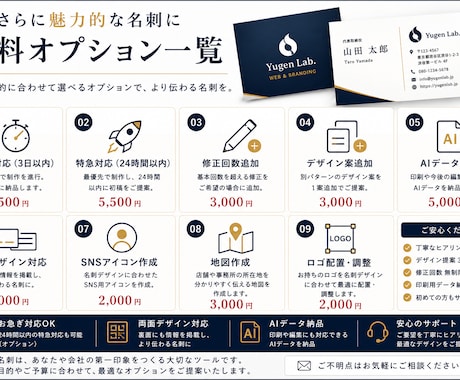 お急ぎ！想いが伝わるオリジナル名刺をデザインします 第一印象を大切にした名刺を制作します イメージ2