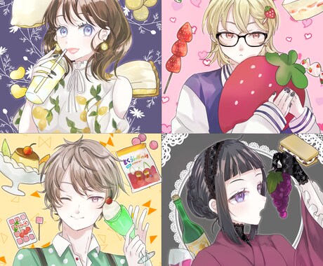 アイコンやヘッダーなどのイラストを描きます こういう絵を描いて欲しいという気持ちを形にしたいと思ってます イメージ1