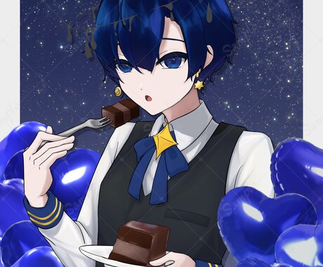 5月値下げ中‼可愛い系のイラスト製作します アイコン、ヘッダー、立ち絵制作します イメージ1