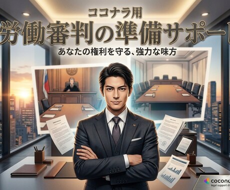 労働審判の不安整理します。準備サポートします 労働審判は弁護士なしでも争えます。 イメージ1