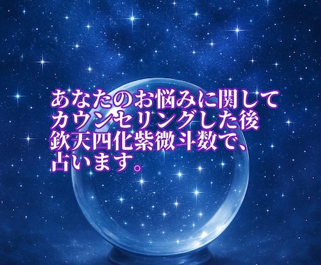 紫微斗数で総合鑑定します あなたのお悩みに寄り添って、総合的に鑑定します。 イメージ2