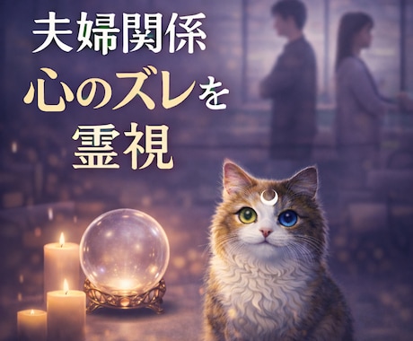 霊視【夫婦関係】今のお二人の“心のズレ”を視ます 即日　言葉にできない違和感・すれ違いの原因を読み解きます イメージ1