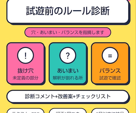 自作ボードゲームのルールをチェックします イメージ1