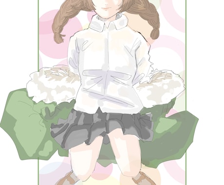 商用・個人OK 線画＋ベタ塗りのイラスト描きます イメージ1