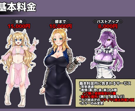 キャラクターイラストの立ち絵描きます TRPG、ゲーム、Vtuberなど イメージ2