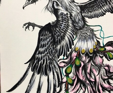 墨絵 躍動感溢れる【動物】を描きます ◇商用利用・著作権譲渡◎／目を引く和風墨絵イラスト イメージ2