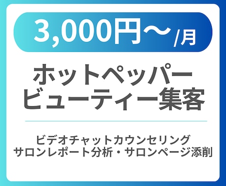 ホットペッパービューティーの分析・アドバイスします ホットペッパービューティー集客のお手伝いいたします イメージ1