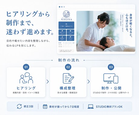 限定3枠 | STUDIOでLP制作します 小規模事業者様向けに、STUDIOで見やすいLPを制作します イメージ2
