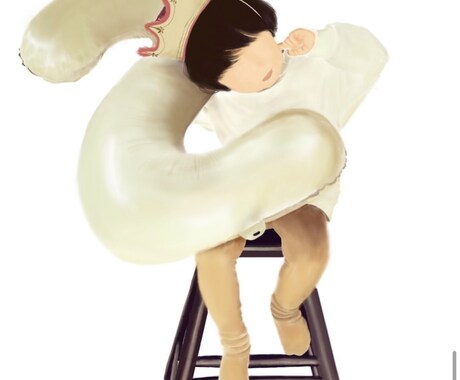 こどもやペット、大好きな人をイラストにします！ます まるで写真のような、立体アート イメージ2