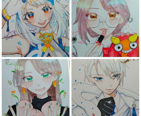 アナログ色紙描きます コピックでご希望のイラストを制作します イメージ1