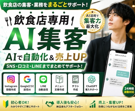 飲食店向けAI集客支援します イメージ1