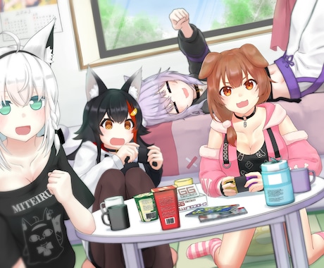 キャラクターイラストお描かきます アイコンから全身絵、背景有の絵までお描きします！ イメージ2