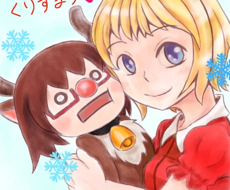 ほのぼのイラストをお描きします キャラクター作成や表紙、挿絵、プレゼント用にいかがですか？ イメージ2