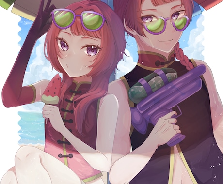 表情豊かなバストアップイラストを承ります 可愛い、妖艶、ダークなど様々なジャンルで表情豊かに描きます！ イメージ2
