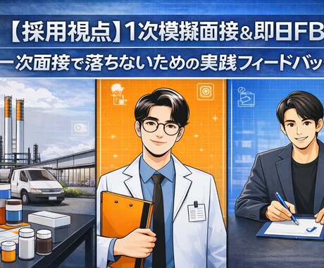 新卒学生対象☔現役採用担当が即日FBします 模擬面接▹▸採用側の視点で改善点を具体的にお伝えします イメージ1