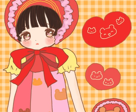 カラフルポップでかわいい女の子のイラストを描きます ポップキュートなスタイルの女の子のイラストが得意です！ イメージ2