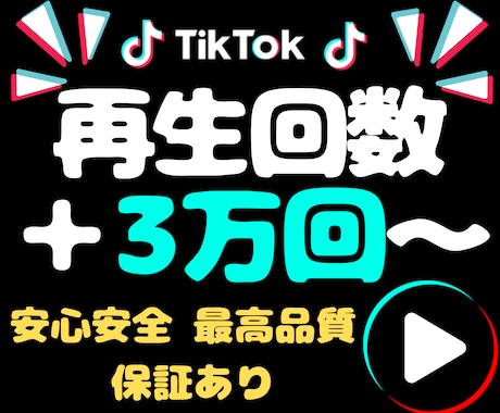 TikTok再生数3万回増やします イメージ1