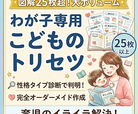 こどものトリセツ｜お子さんの性質診断します オーダーメイドのトリセツで、接し方のヒントをお伝えします イメージ1