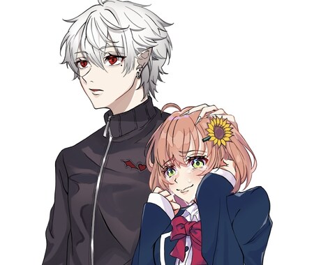 綺麗で可愛いイラストお描きします SNS等アイコン、ヘッダー、歌ってみた、サムネなど承ります！ イメージ2