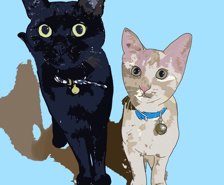 やさしい手描き風のペットイラスト描きます 大切なペットをふんわり可愛く描きます イメージ2