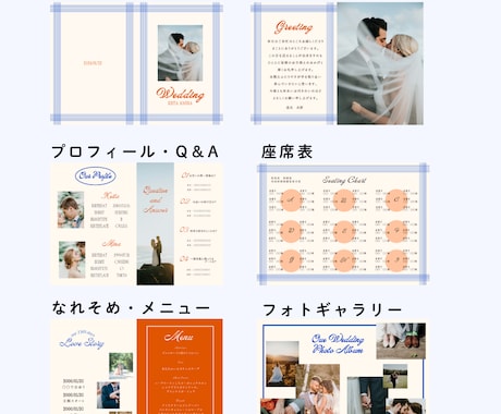 説明資料付き！おしゃれなプロフィールブック作れます 結婚式　プロフィールブック　１２P分　Canvaテンプレート イメージ2