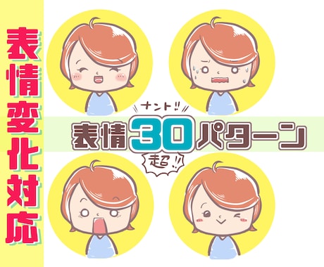 ブログ用ふきだしアイコン♪表情３つお付けします ブログ・SNSにも♪更新のモチベーションアップ！ イメージ1