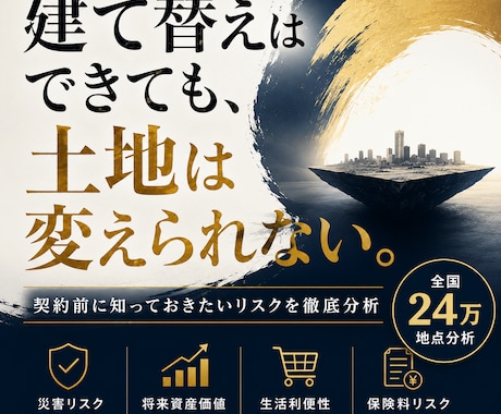 住宅購入後に後悔しない土地診断ます 建て替えはできても、土地は変えられない。購入前の土地診断を イメージ1