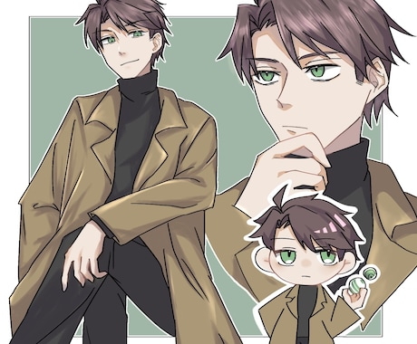 人物イラストなんでも描きます アニメ塗りの簡単な背景のキャラクター絵を早期納品します イメージ1